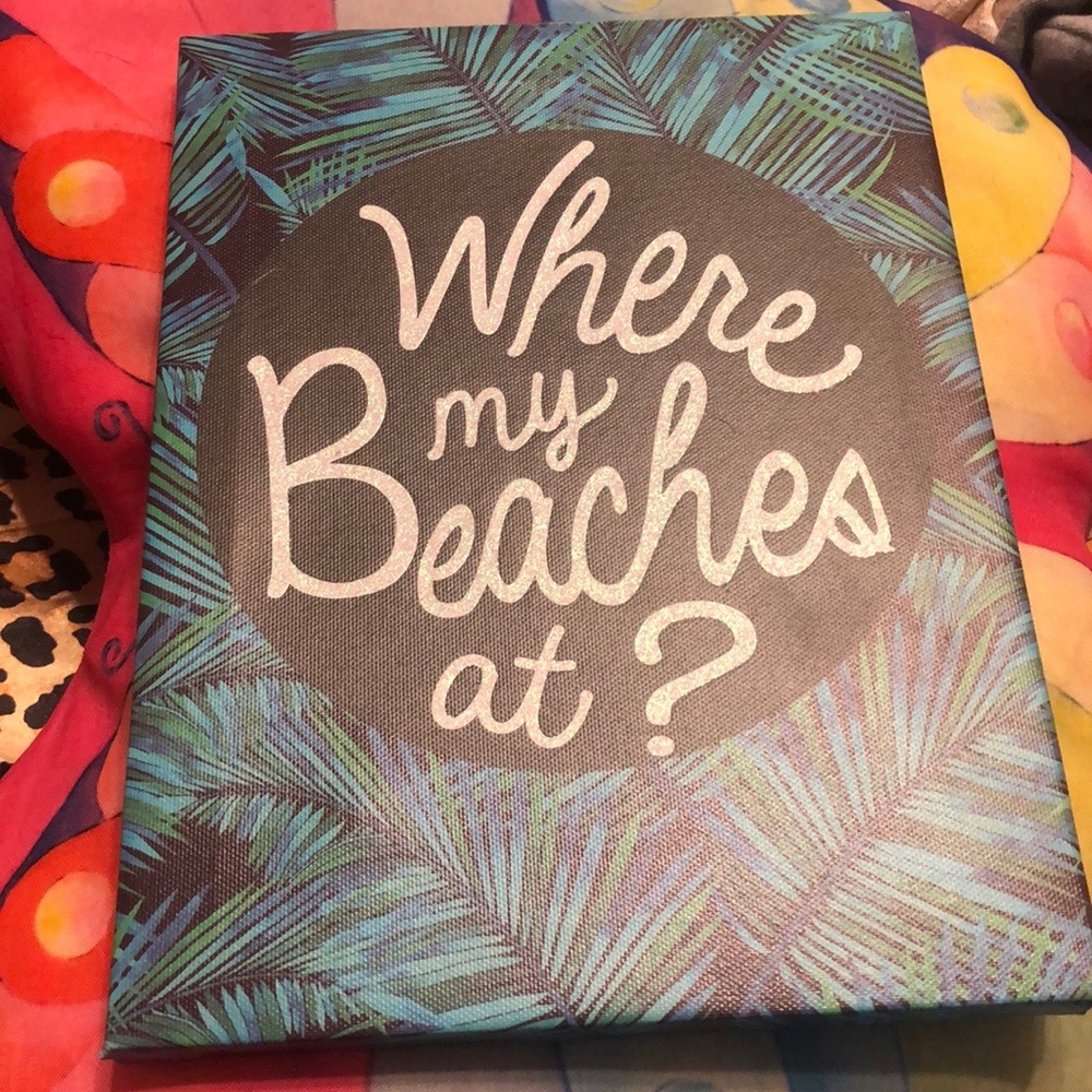 3/25 nwot glitter letters funny quote canvas